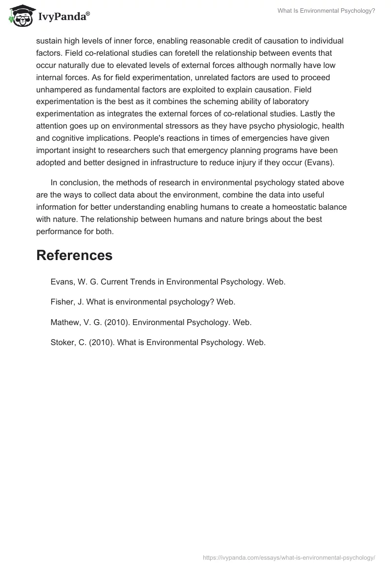 What Is Environmental Psychology?. Page 3