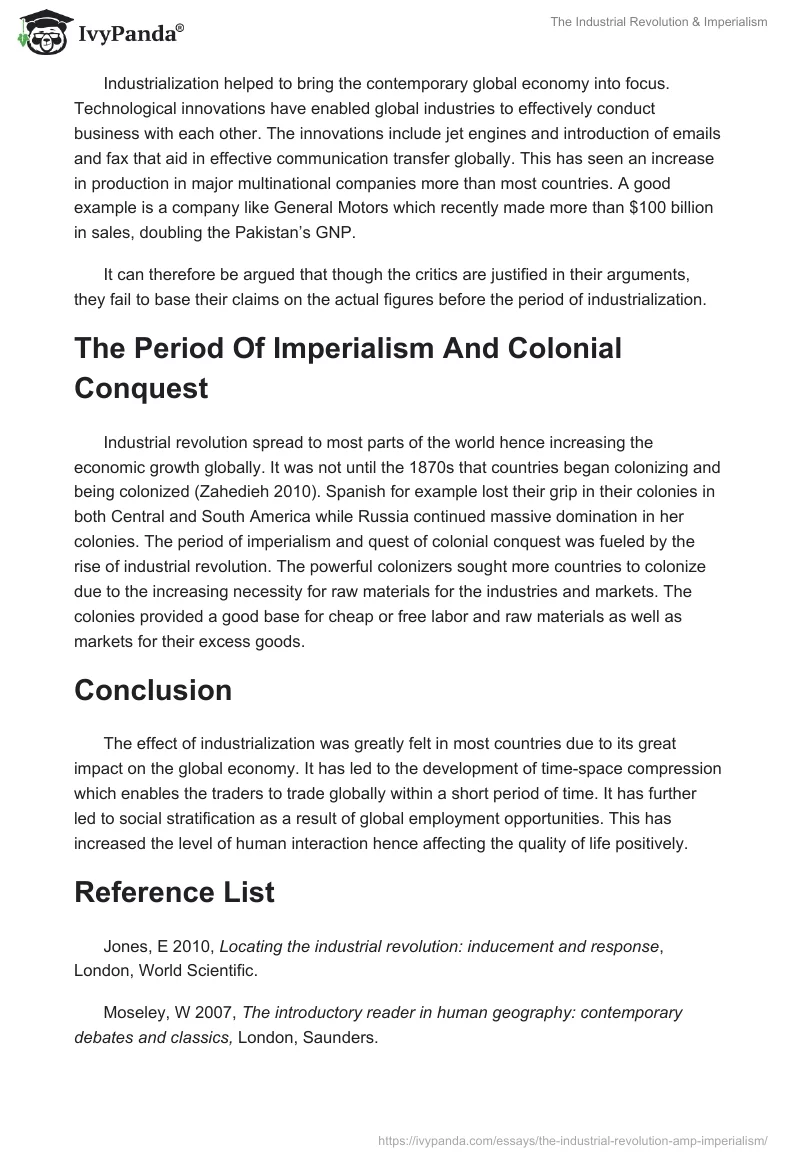 The Industrial Revolution & Imperialism. Page 2