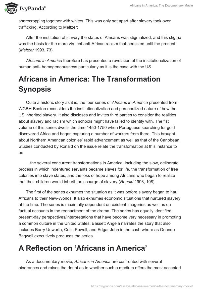 "Africans in America": The Documentary Movie. Page 2