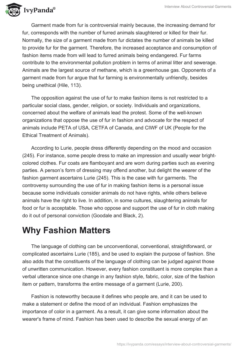 Interview About Controversial Garments. Page 2