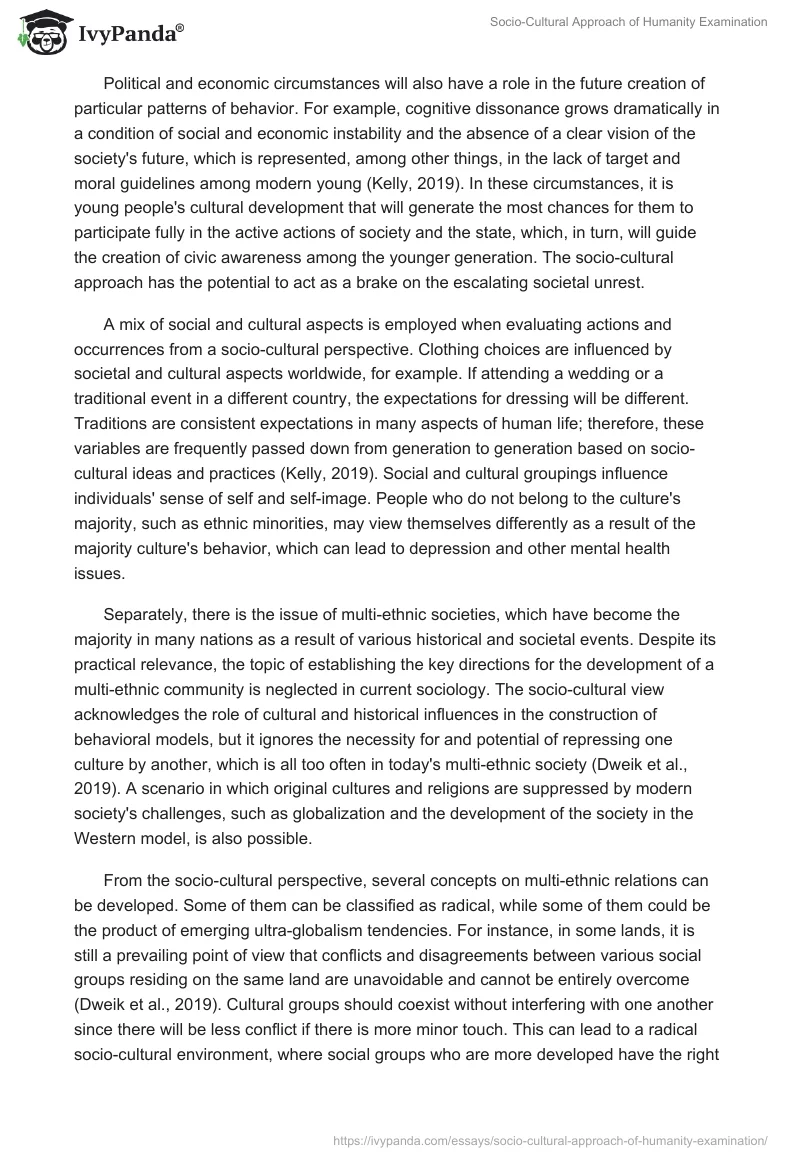 Socio-Cultural Approach of Humanity Examination. Page 2