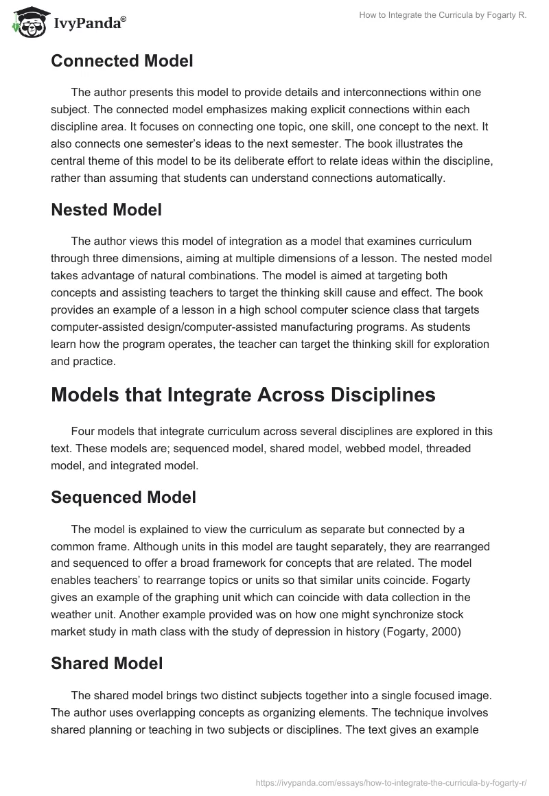 "How to Integrate the Curricula" by Fogarty R.. Page 2