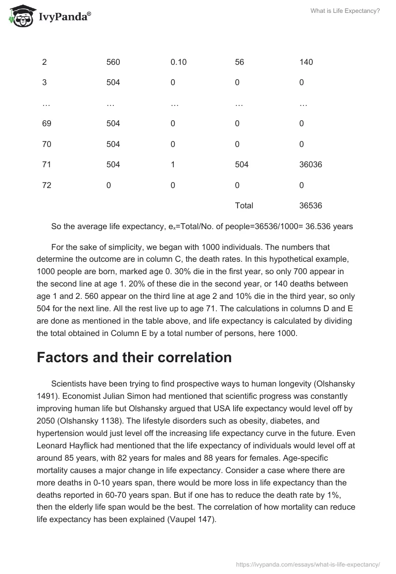 What is Life Expectancy?. Page 2