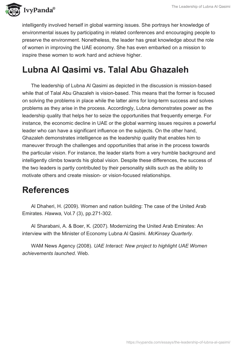 The Leadership of Lubna Al Qasimi. Page 2