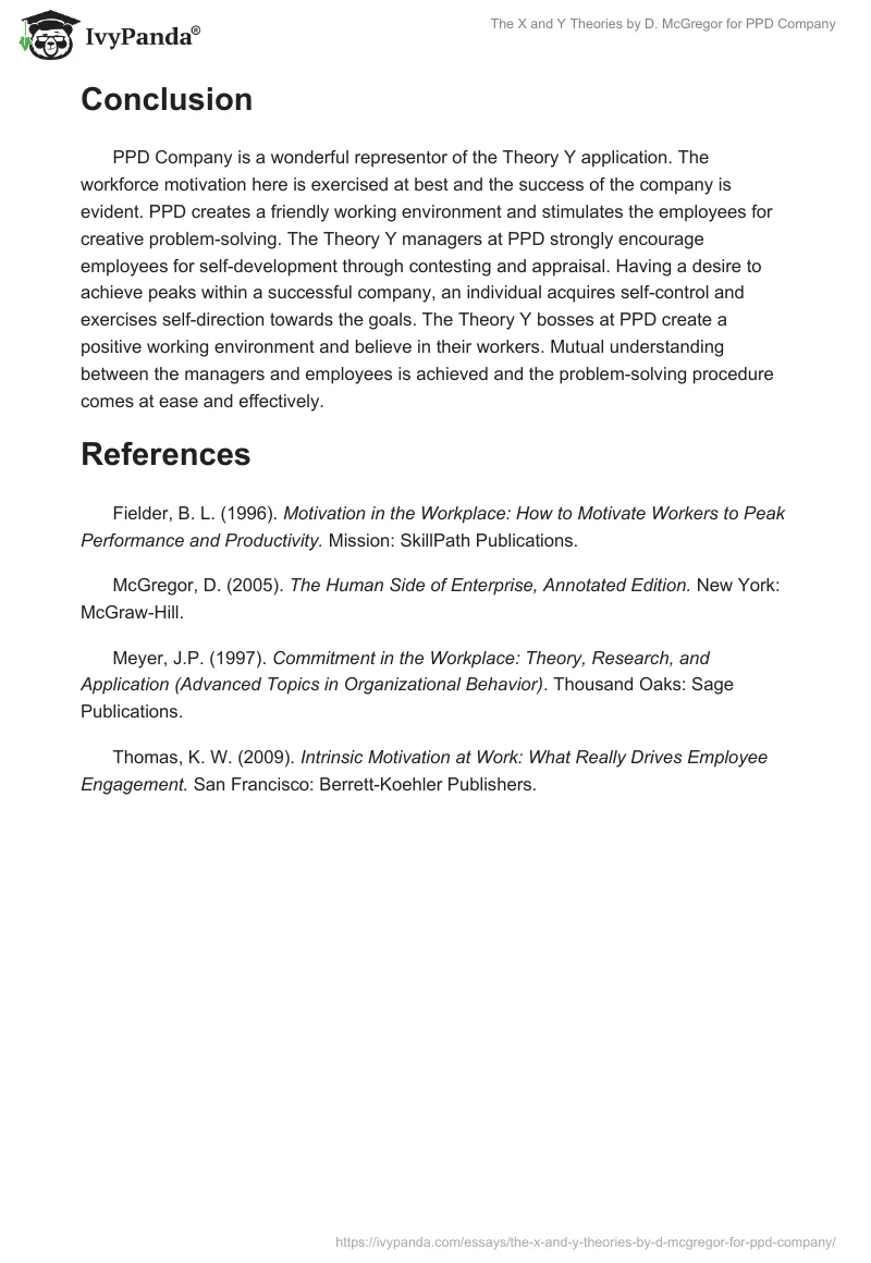 The X and Y Theories by D. McGregor for PPD Company. Page 3