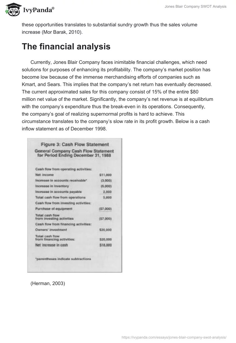 Jones Blair Company SWOT Analysis. Page 3