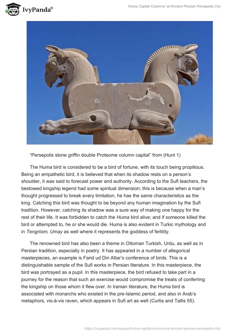 Homa Capital Columns' at Ancient Persian Persepolis City. Page 3