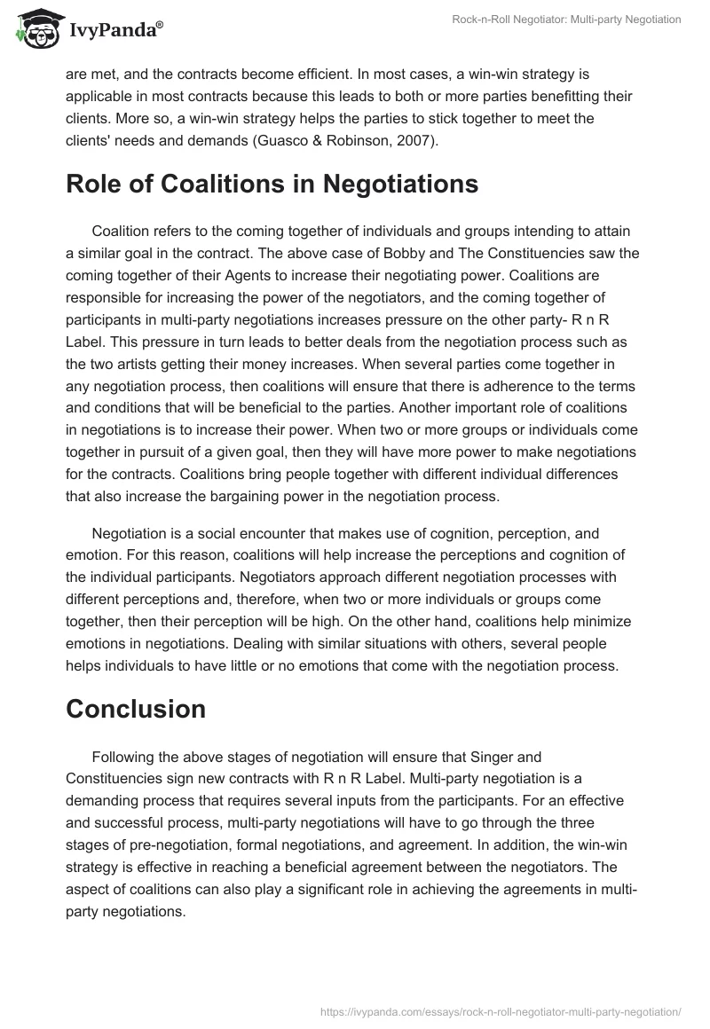 Rock-N-Roll Negotiator: Multi-Party Negotiation. Page 3