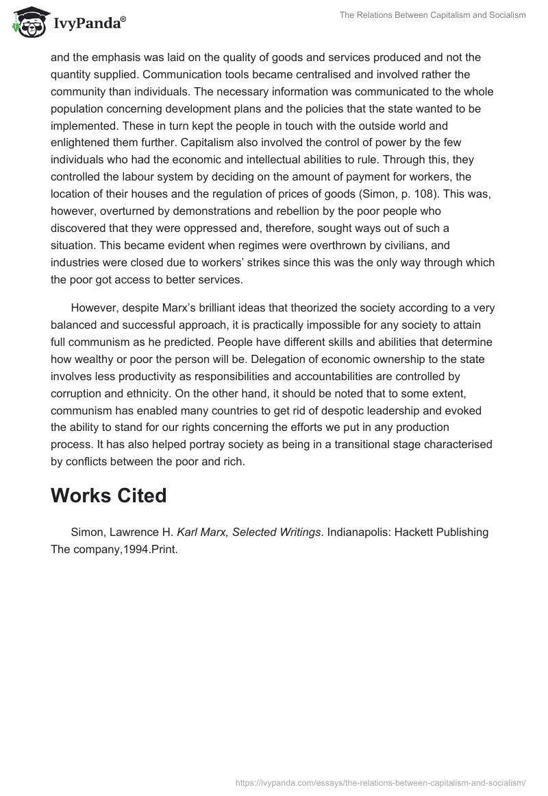 The Relations Between Capitalism and Socialism. Page 3