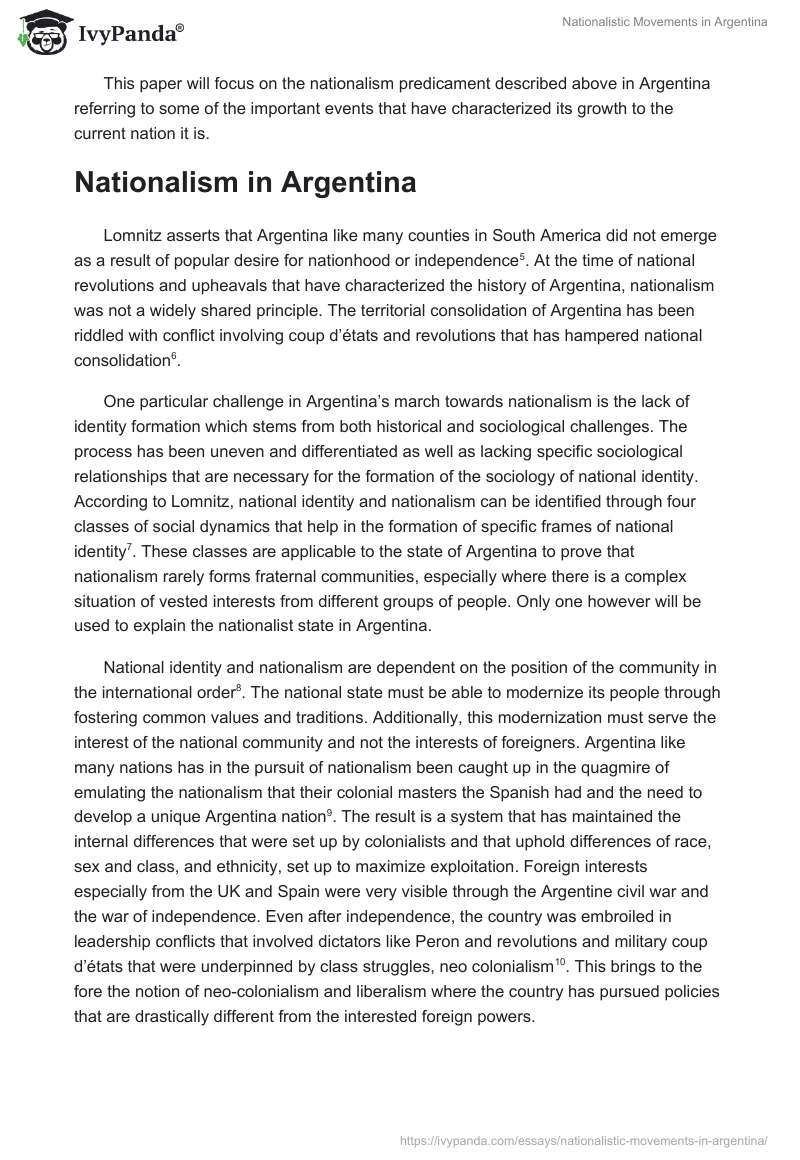 Nationalistic Movements in Argentina. Page 2