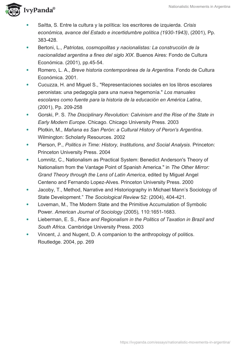Nationalistic Movements in Argentina. Page 5
