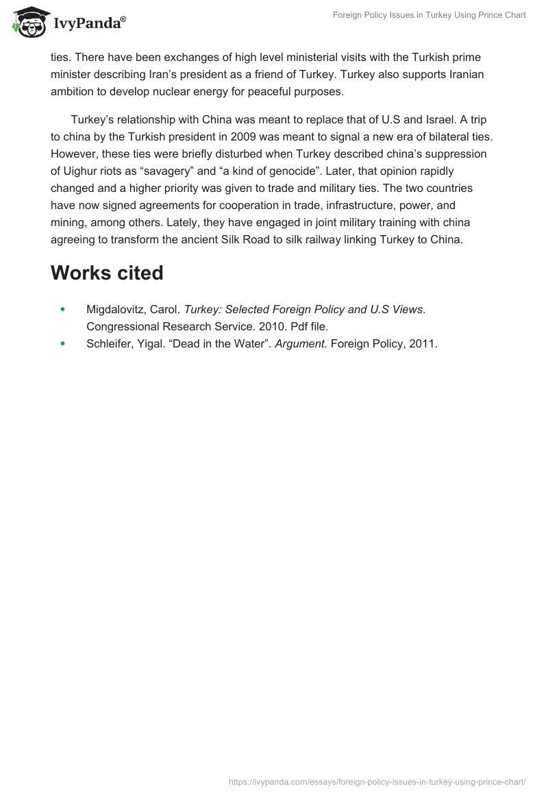 Foreign Policy Issues in Turkey Using Prince Chart. Page 3