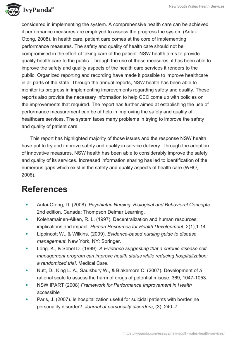 New South Wales Health Services. Page 5