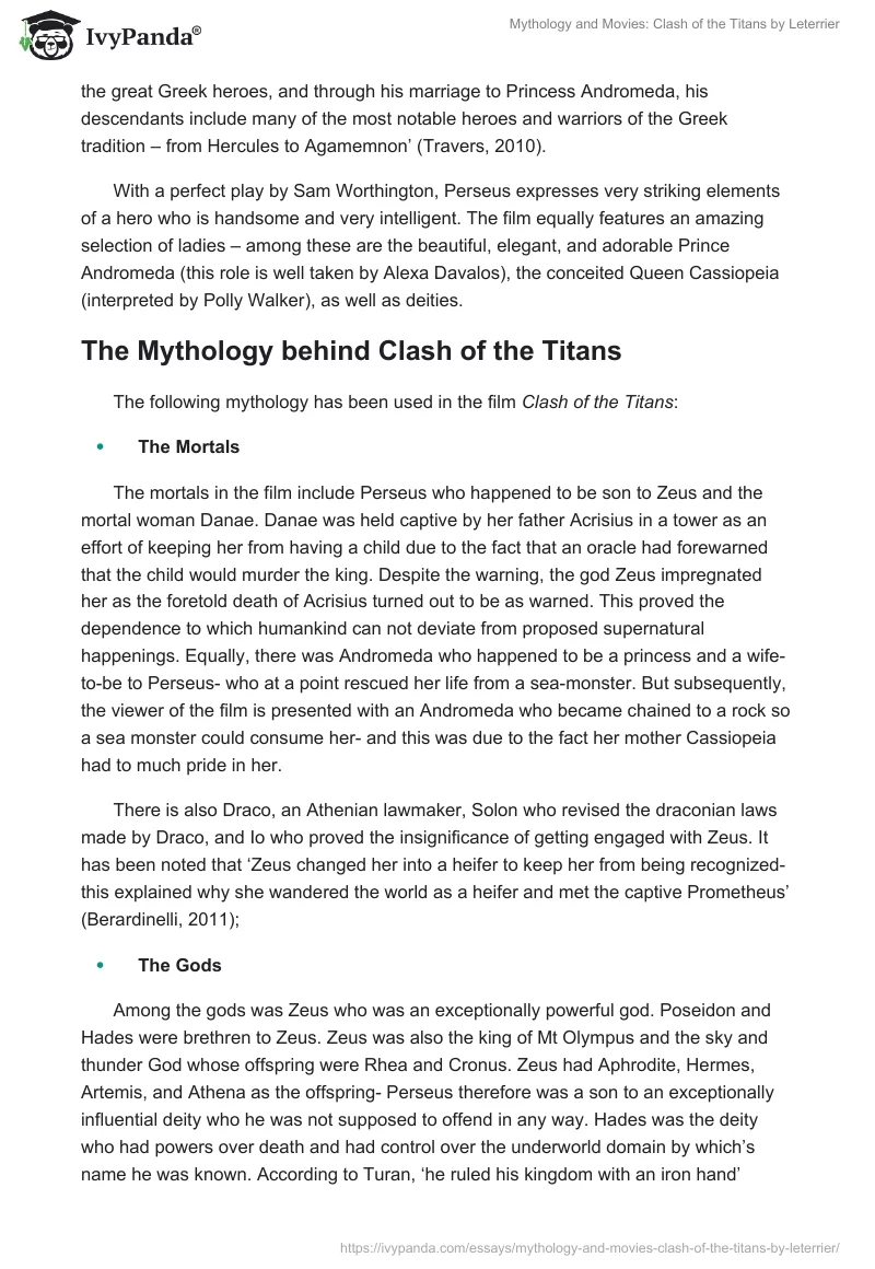 Mythology and Movies: Clash of the Titans by Leterrier. Page 2