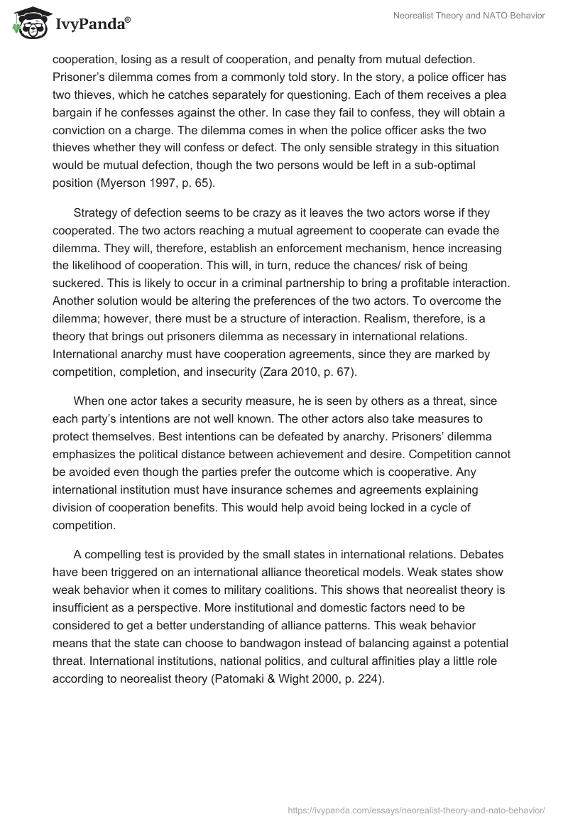 Neorealist Theory and NATO Behavior. Page 3
