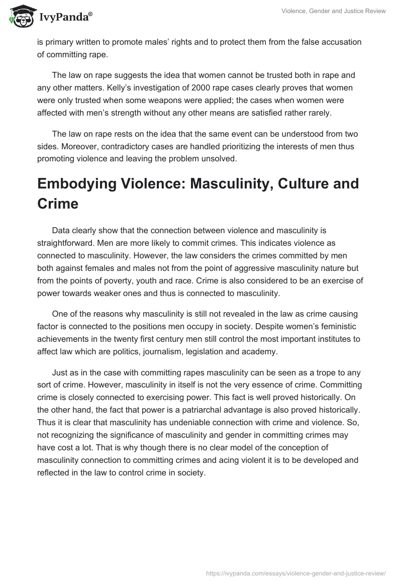 Violence, Gender and Justice Review. Page 3