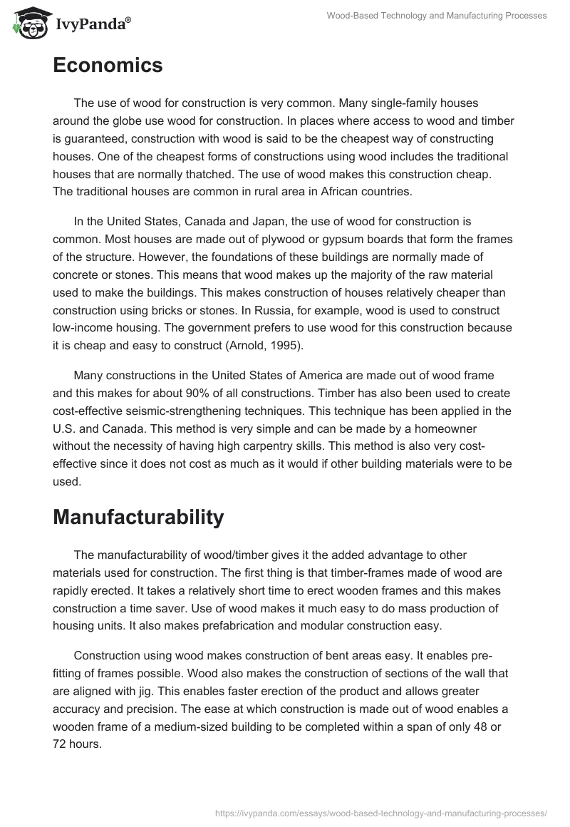 Wood-Based Technology and Manufacturing Processes. Page 3