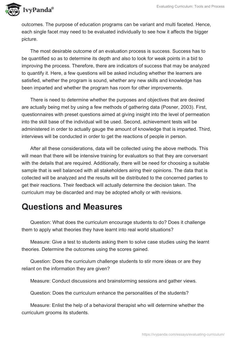 Evaluating Curriculum: Tools and Process. Page 2