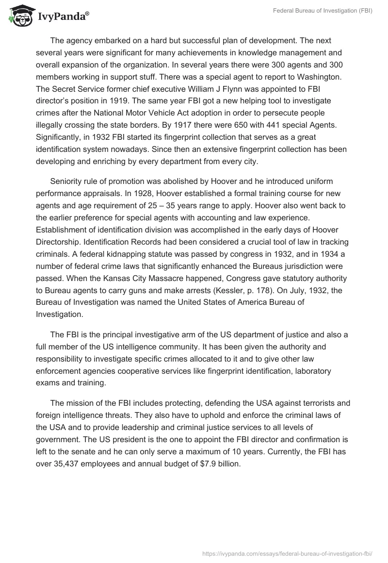 Federal Bureau of Investigation (FBI). Page 2