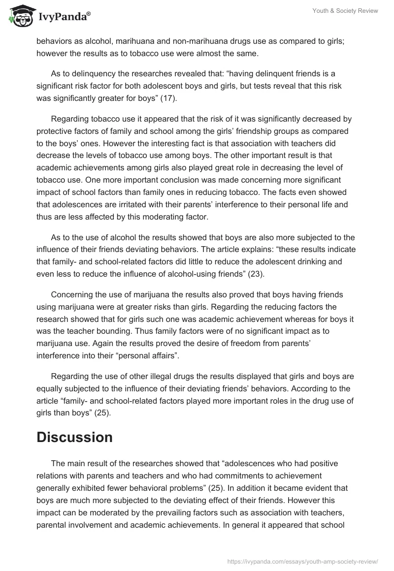 Youth & Society Review. Page 3
