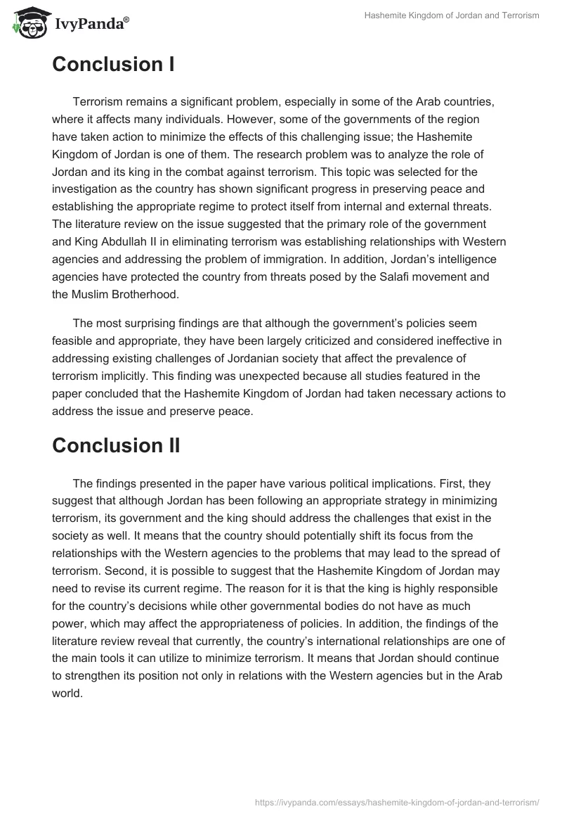 Hashemite Kingdom of Jordan and Terrorism. Page 4
