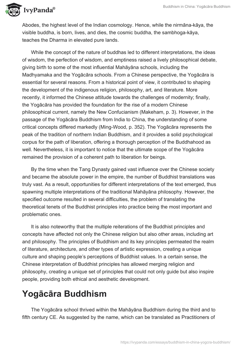 Buddhism in China: Yogācāra Buddhism. Page 4