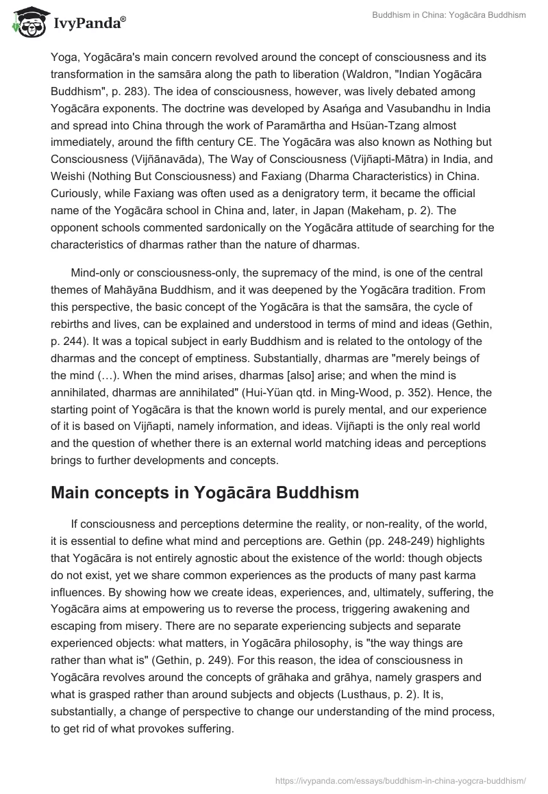 Buddhism in China: Yogācāra Buddhism. Page 5