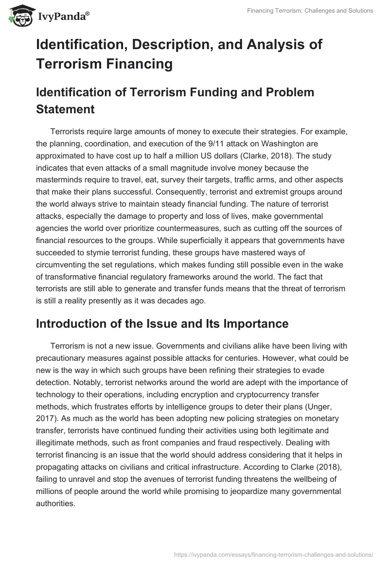 Financing Terrorism: Challenges and Solutions. Page 2