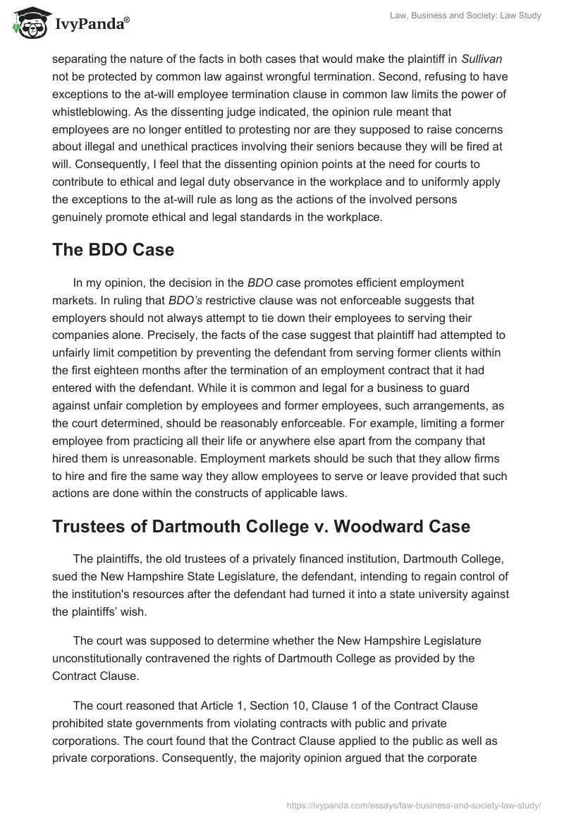 Law, Business and Society: Law Study. Page 3