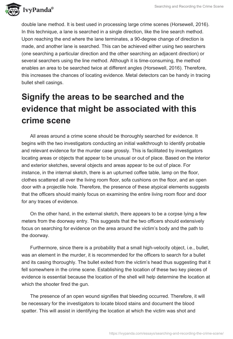 Searching and Recording the Crime Scene. Page 2