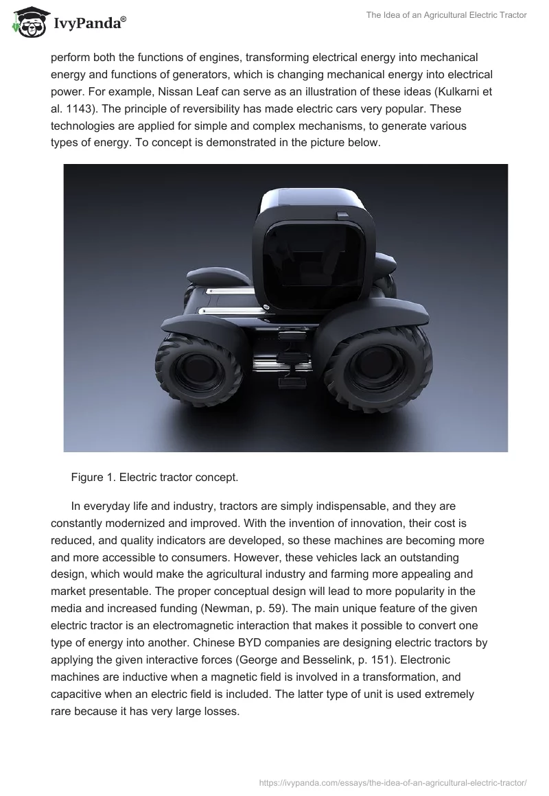 The Idea of an Agricultural Electric Tractor. Page 2