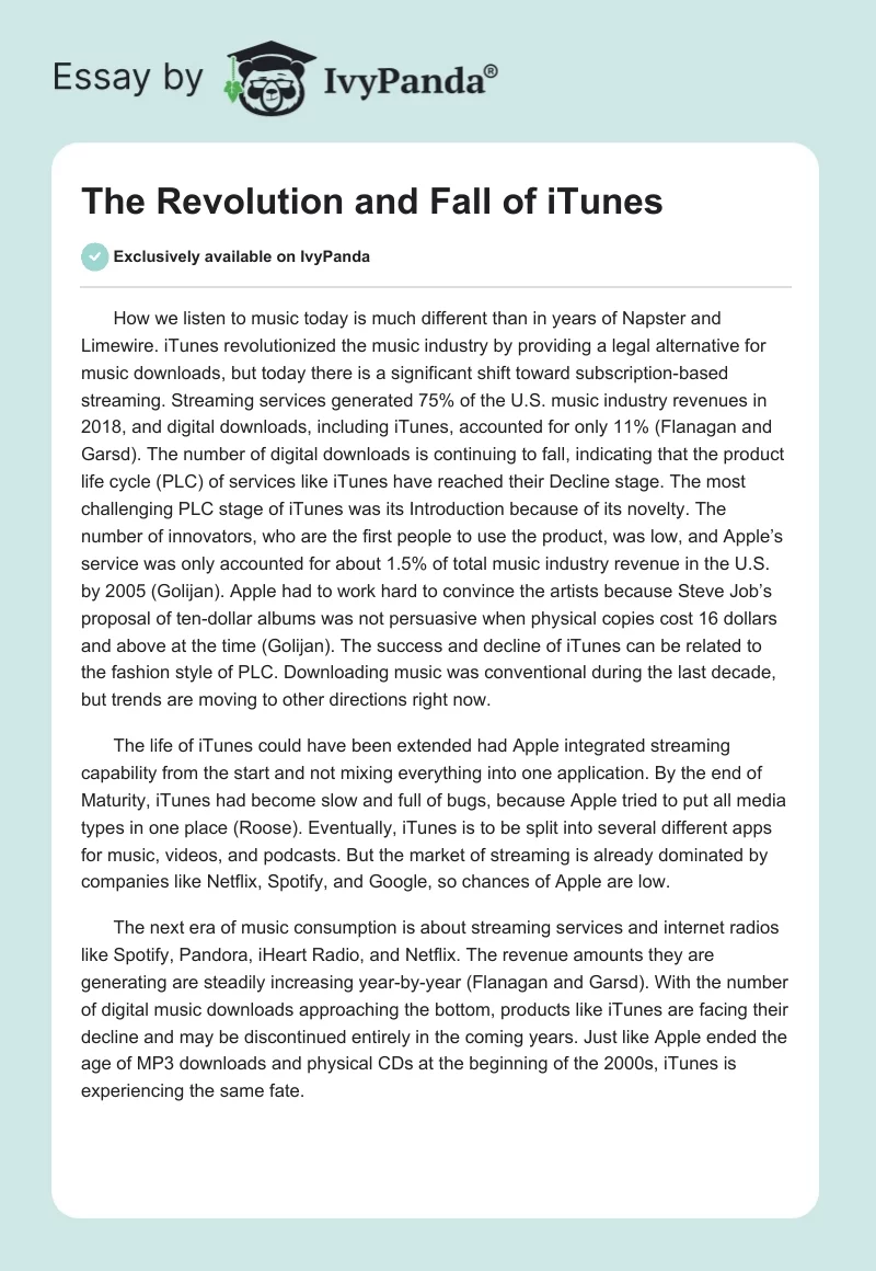The Revolution and Fall of iTunes. Page 1