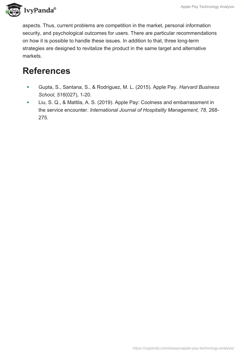 Apple Pay Technology Analysis. Page 3