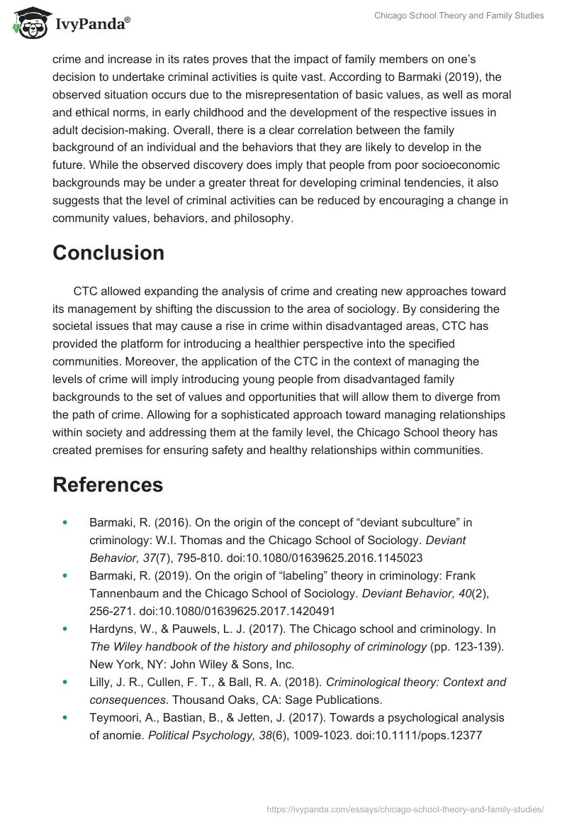 Chicago School Theory and Family Studies. Page 2