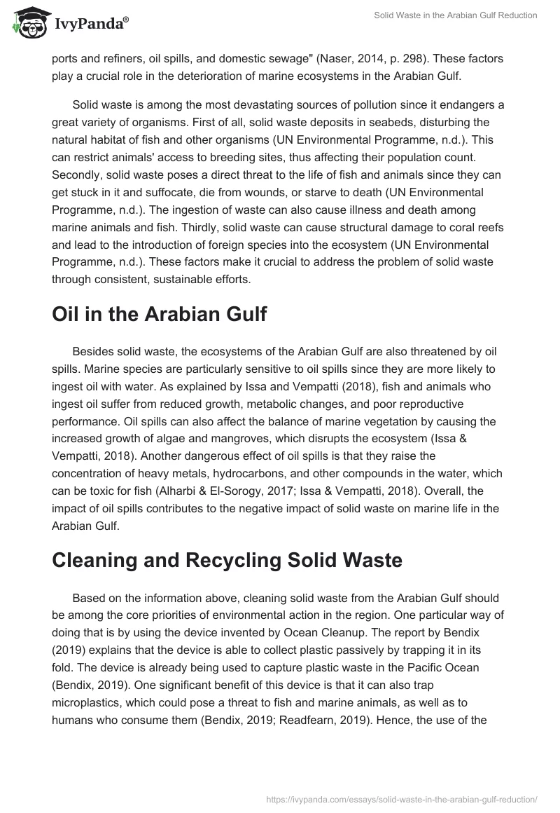 Solid Waste in the Arabian Gulf Reduction. Page 2