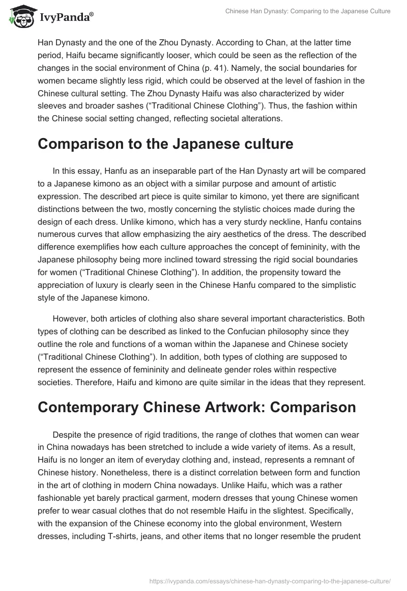 Chinese Han Dynasty: Comparing to the Japanese Culture. Page 2