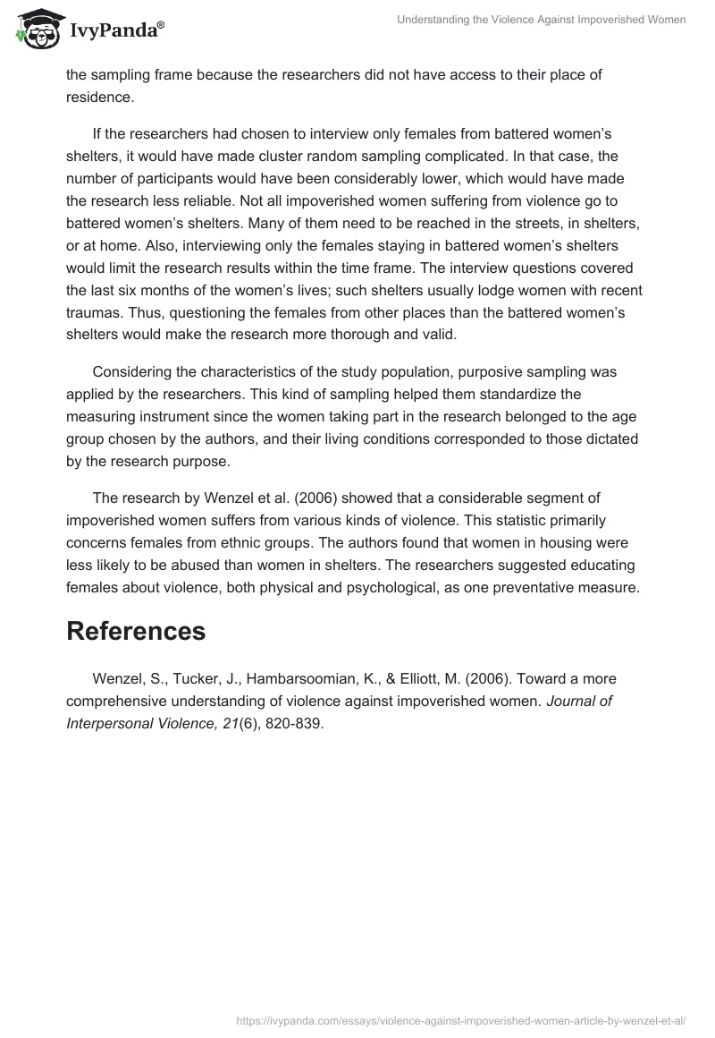 Understanding the Violence Against Impoverished Women. Page 2