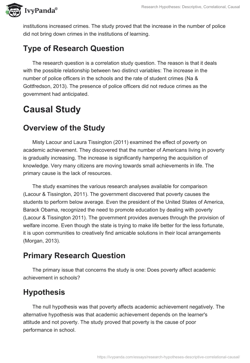 Research Hypotheses: Descriptive, Correlational, Causal. Page 3