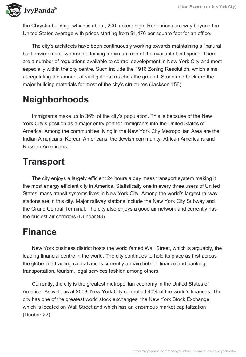 Urban Economics (New York City). Page 3