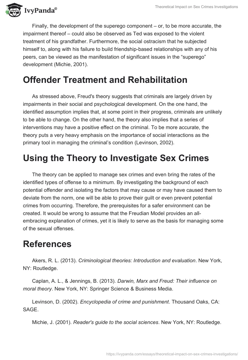 Theoretical Impact on Sex Crimes Investigations. Page 2