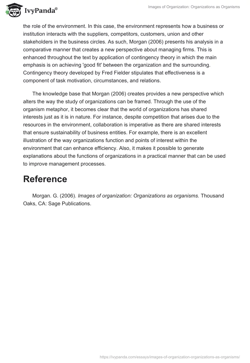 Images of Organization: Organizations as Organisms. Page 2