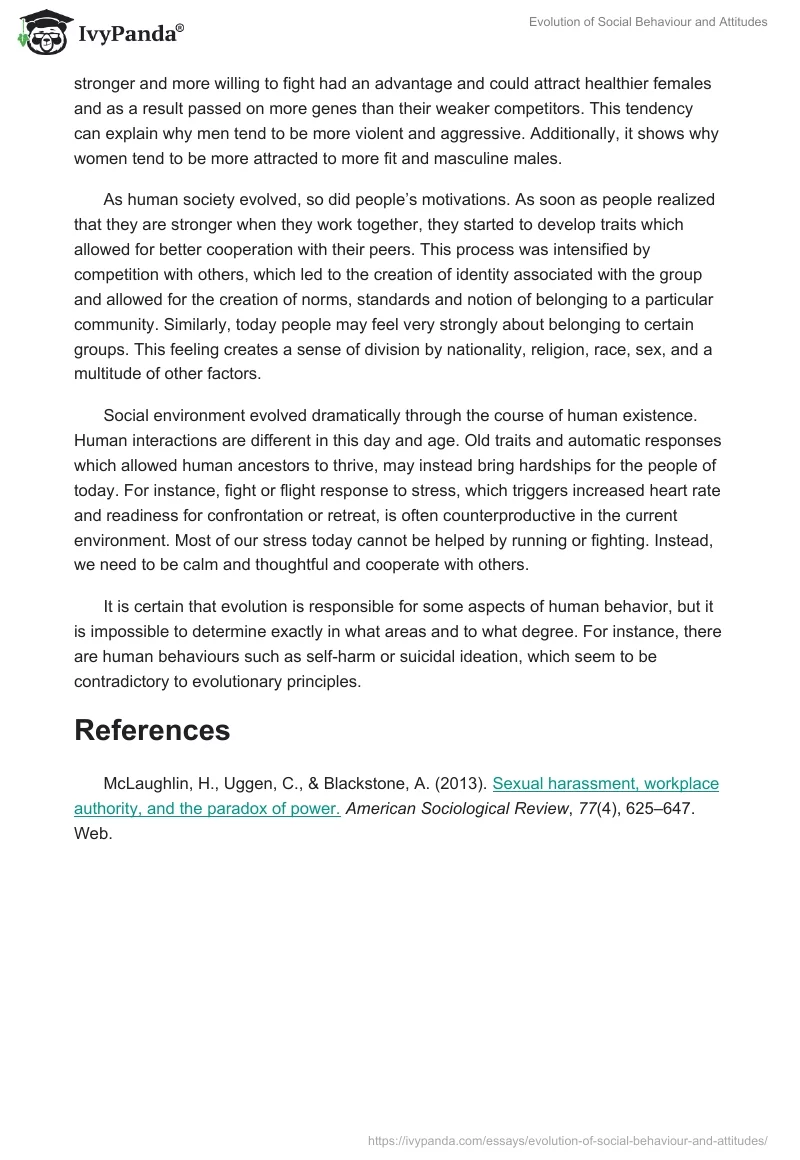 Evolution of Social Behaviour and Attitudes. Page 2