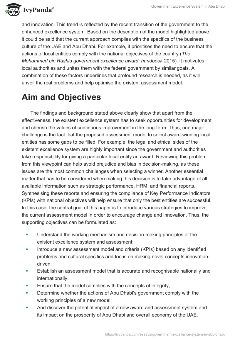 Government Excellence System in Abu Dhabi. Page 3