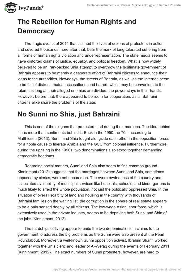 Sectarian Instruments in Bahrain Regime’s Struggle to Remain Powerful. Page 2