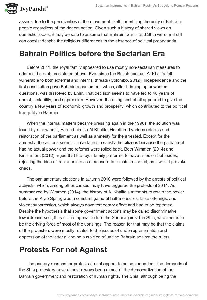 Sectarian Instruments in Bahrain Regime’s Struggle to Remain Powerful. Page 3