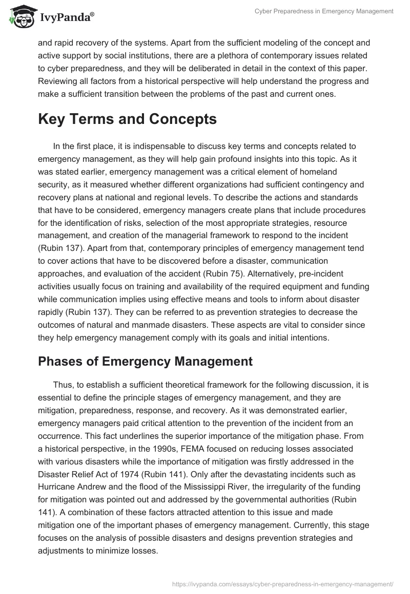 Cyber Preparedness in Emergency Management. Page 2