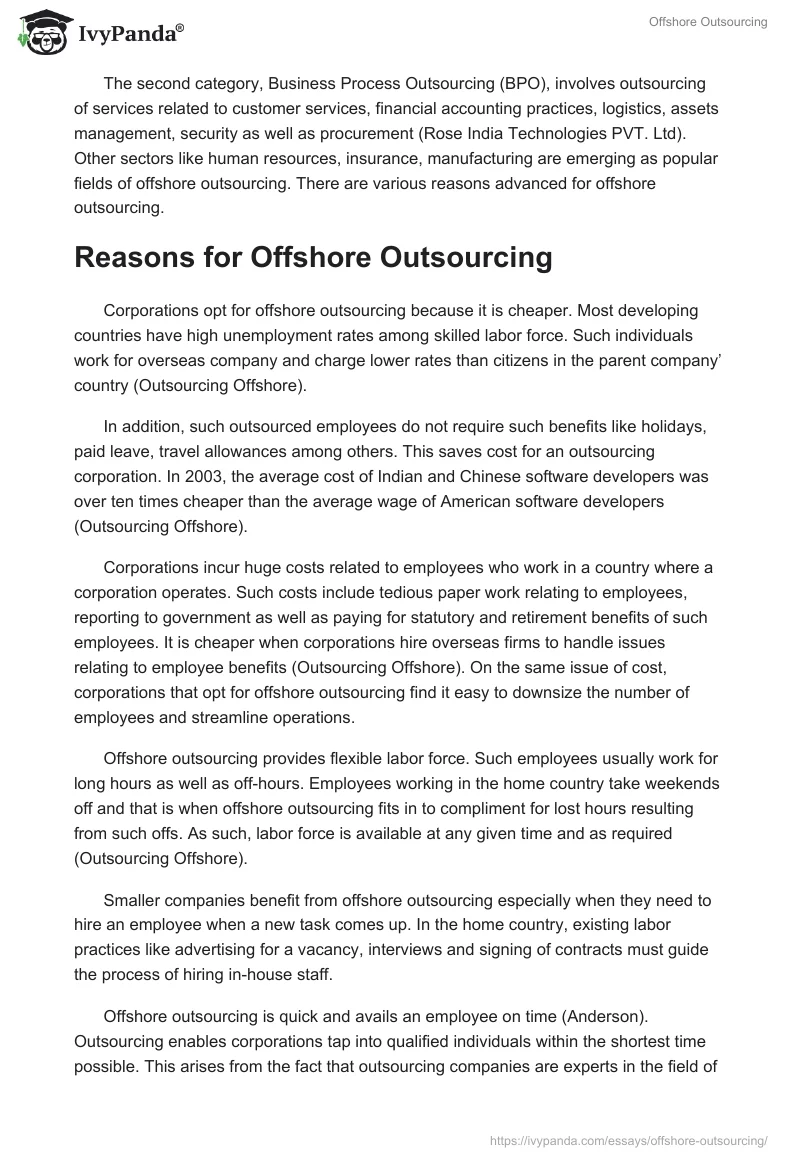 Offshore Outsourcing. Page 2