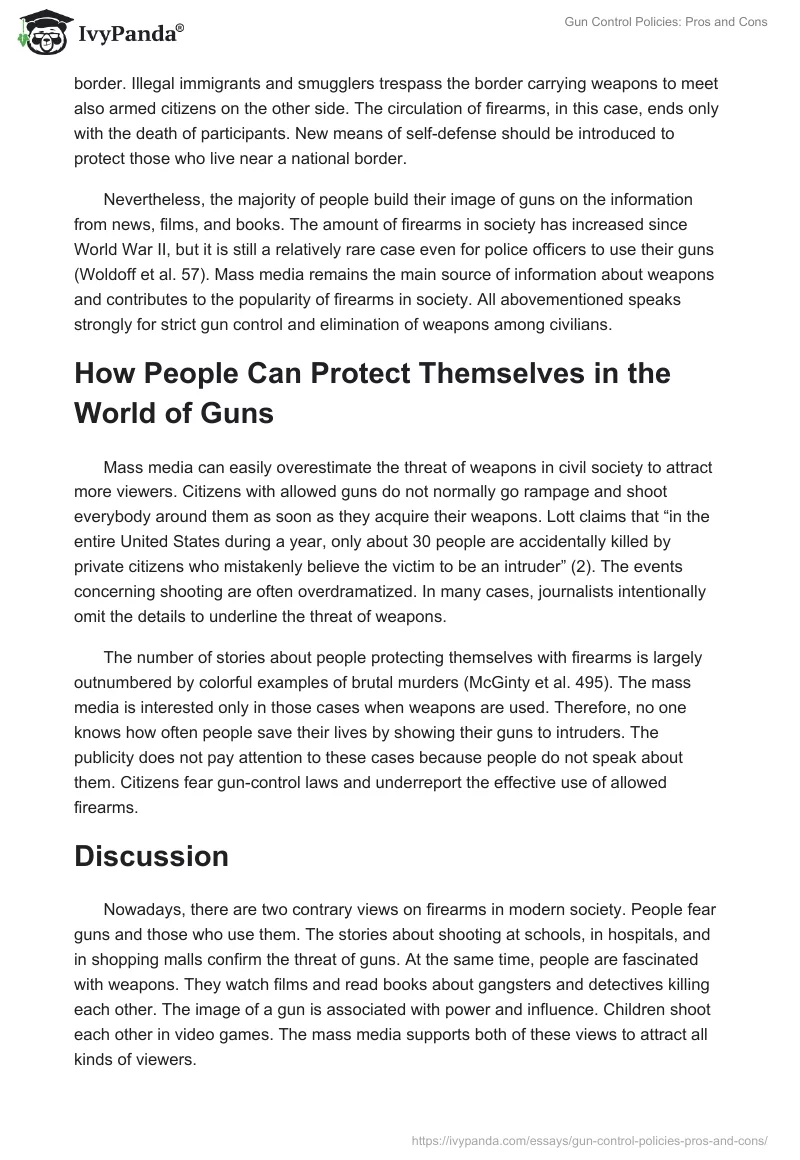Gun Control Policies: Pros and Cons. Page 2