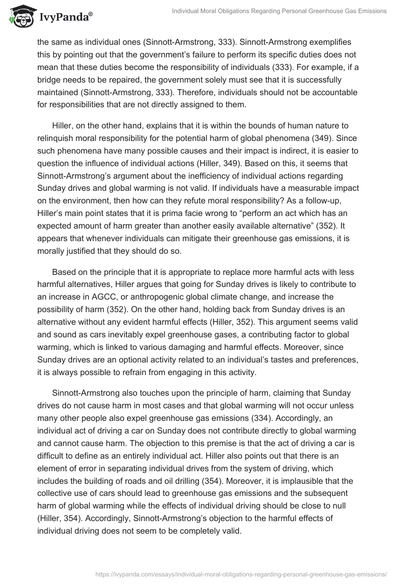 Individual Moral Obligations Regarding Personal Greenhouse Gas Emissions. Page 2