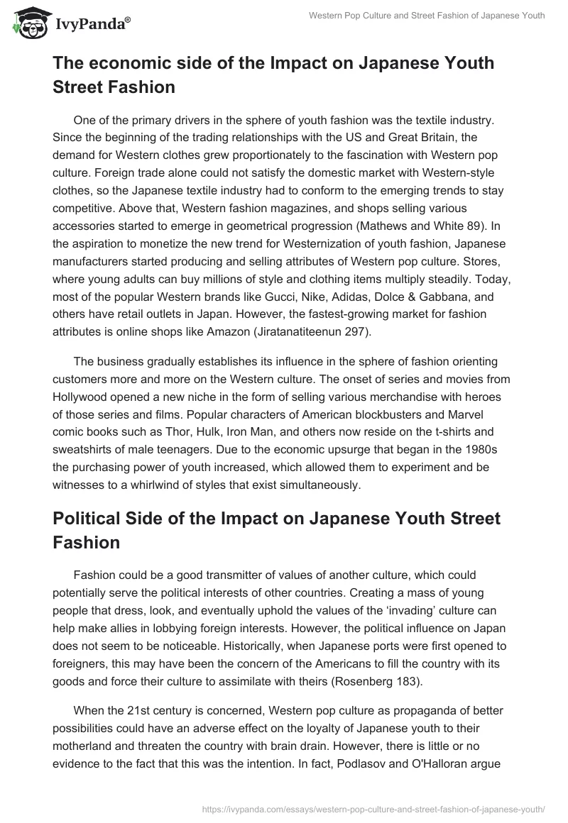 Western Pop Culture and Street Fashion of Japanese Youth. Page 5